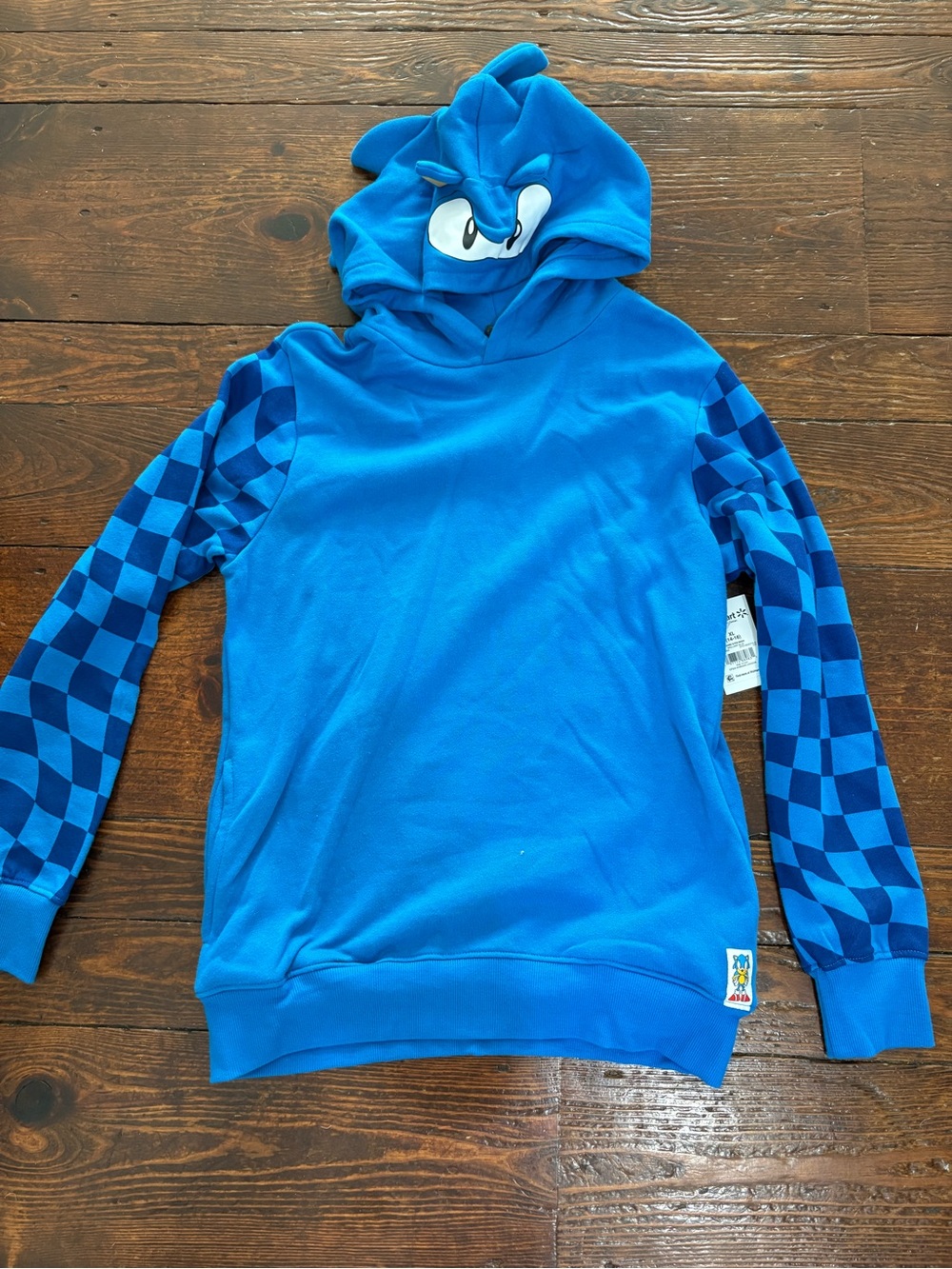 New Blue Sonic Hooded Pullover for Kids